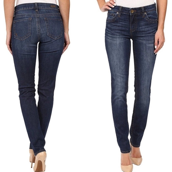 Kut From The Kloth Stevie Straight Leg Women's Blue Denim Jeans - Picture 1 of 9